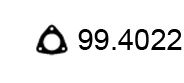 Прокладка, труба выхлопного газа ASSO 99.4022