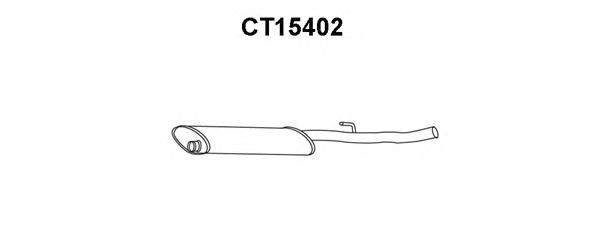 Средний глушитель выхлопных газов VENEPORTE CT15402