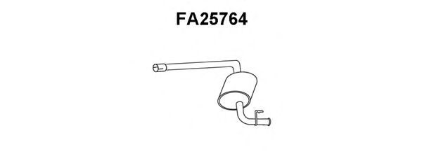 Глушитель выхлопных газов конечный VENEPORTE FA25764