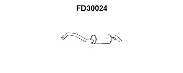 Глушитель выхлопных газов конечный VENEPORTE FD30024
