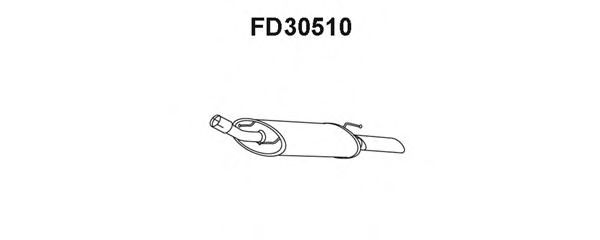 Глушитель выхлопных газов конечный VENEPORTE FD30510