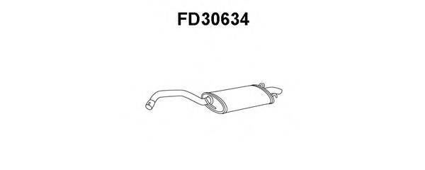 Глушитель выхлопных газов конечный VENEPORTE FD30634