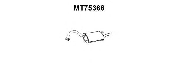 Глушитель выхлопных газов конечный VENEPORTE MT75366