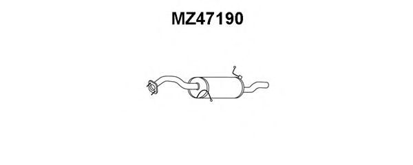 Глушитель выхлопных газов конечный VENEPORTE MZ47190