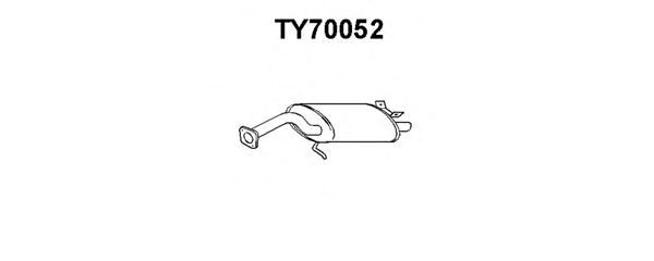 Глушитель выхлопных газов конечный VENEPORTE TY70052