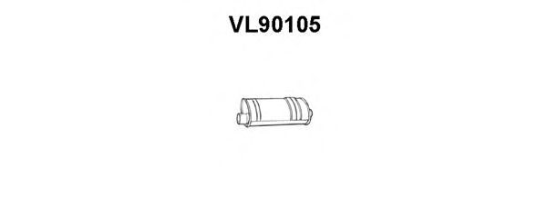 Глушитель выхлопных газов конечный VENEPORTE VL90105
