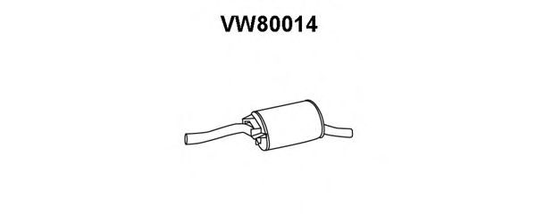 Глушитель выхлопных газов конечный VENEPORTE VW80014