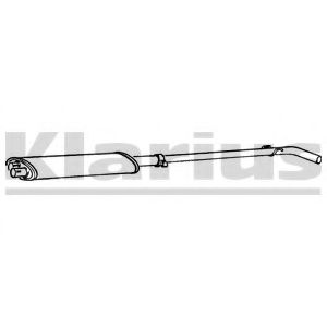 Средний глушитель выхлопных газов KLARIUS 260078