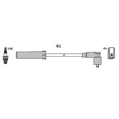 Комплект проводов зажигания HITACHI 134980