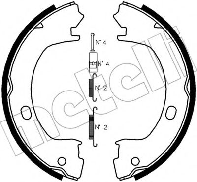 Комплект тормозных колодок, стояночная тормозная система METELLI 53-0031K