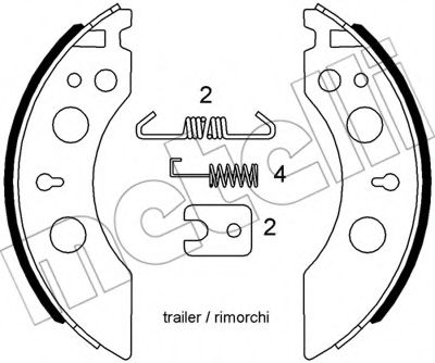 Комплект тормозных колодок METELLI 53-0592