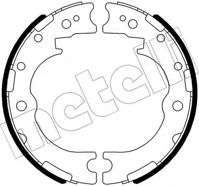 Комплект тормозных колодок, стояночная тормозная система METELLI 53-0637