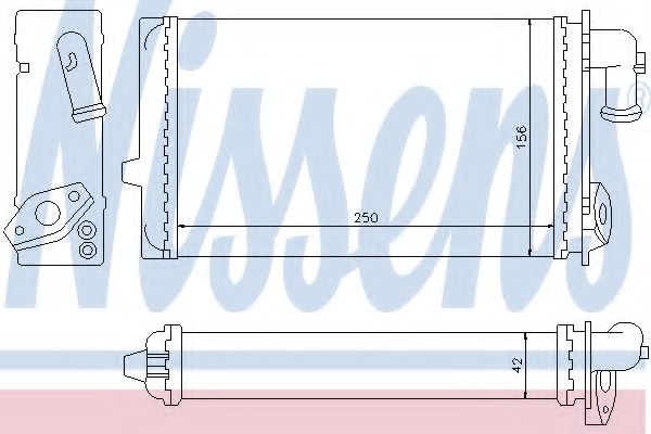 Теплообменник, отопление салона NISSENS 72940