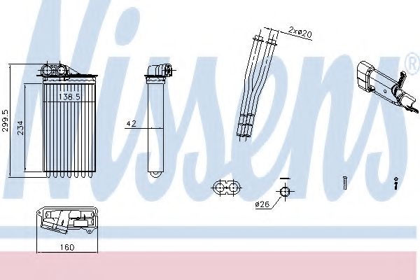 Теплообменник, отопление салона NISSENS 71161