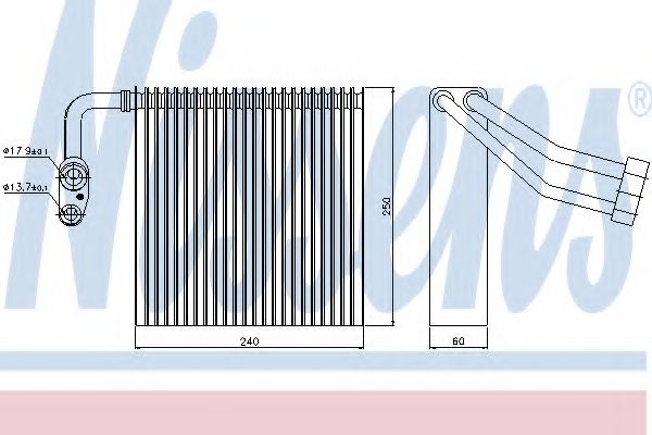 Испаритель, кондиционер NISSENS 92195