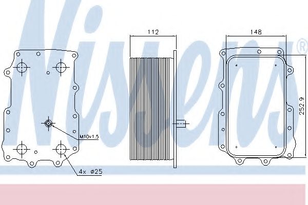 масляный радиатор, двигательное масло NISSENS 90726