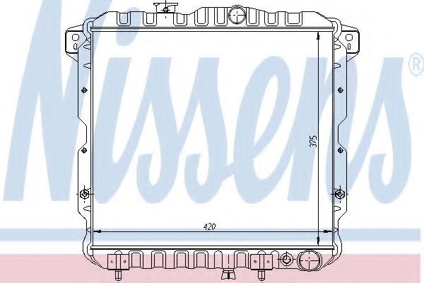 Радиатор, охлаждение двигателя NISSENS 62814