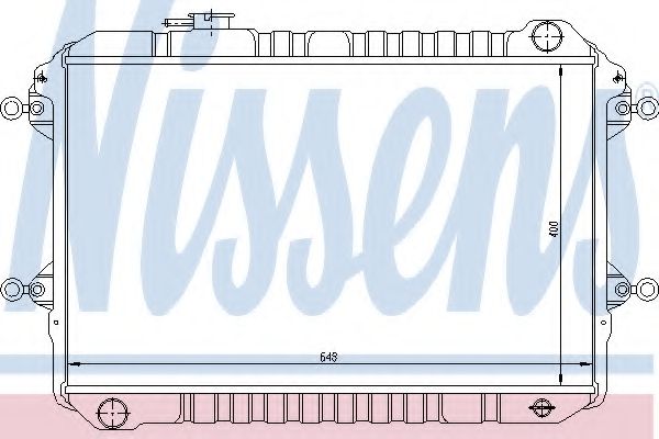 Радиатор, охлаждение двигателя NISSENS 62417