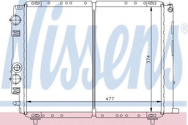 Радиатор, охлаждение двигателя NISSENS 62328