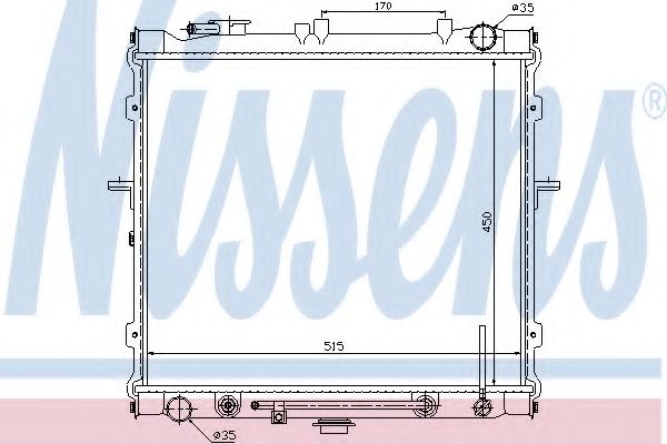 Радиатор, охлаждение двигателя NISSENS 66607