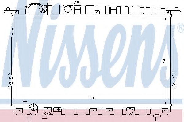 Радиатор, охлаждение двигателя NISSENS 66626