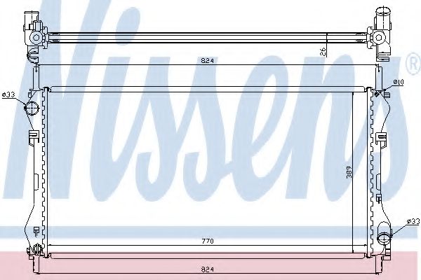 Радиатор, охлаждение двигателя NISSENS 62046A