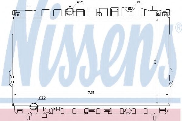 Радиатор, охлаждение двигателя NISSENS 67032