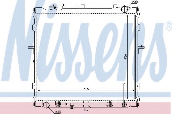 Радиатор, охлаждение двигателя NISSENS 66643