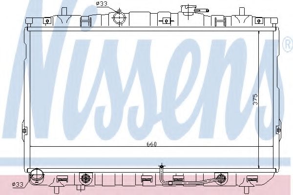 Радиатор, охлаждение двигателя NISSENS 67493