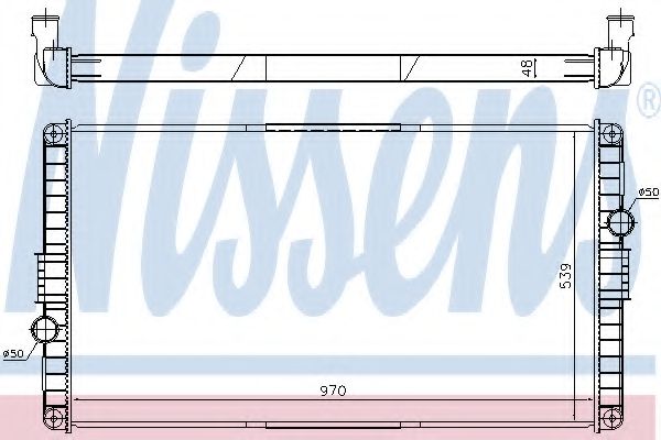 Радиатор, охлаждение двигателя NISSENS 65468A