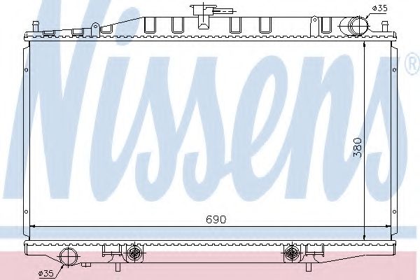 Радиатор, охлаждение двигателя NISSENS 67355