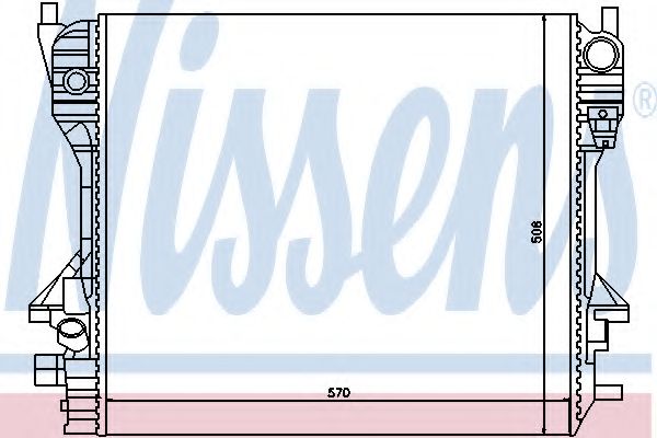 Радиатор, охлаждение двигателя NISSENS 66706