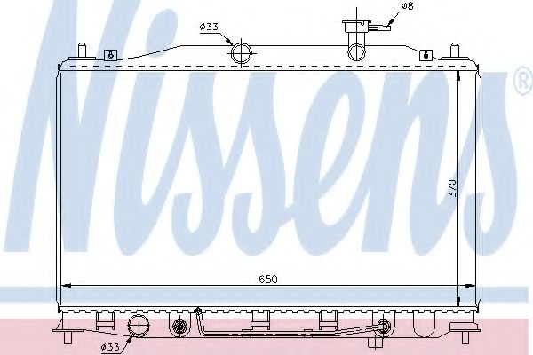Радиатор, охлаждение двигателя NISSENS 67503