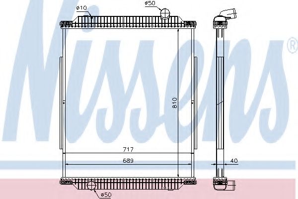 Радиатор, охлаждение двигателя NISSENS 637890