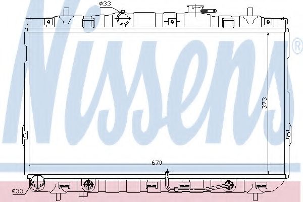 Радиатор, охлаждение двигателя NISSENS 67468