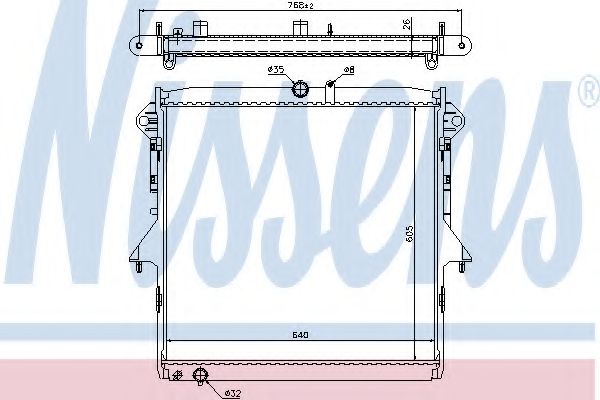 Радиатор, охлаждение двигателя NISSENS 69241
