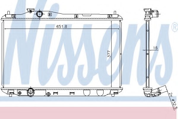 Радиатор, охлаждение двигателя NISSENS 681387
