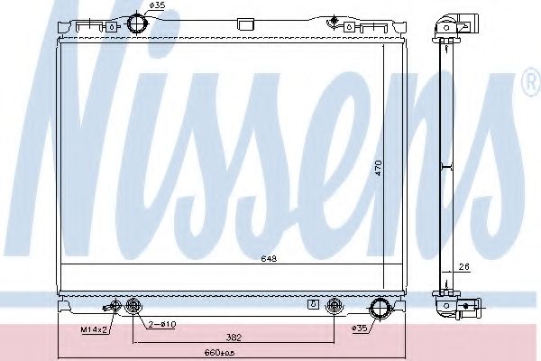 Радиатор, охлаждение двигателя NISSENS 66777