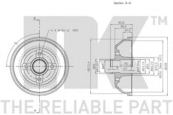 Тормозной барабан LUCAS ELECTRICAL DB4301