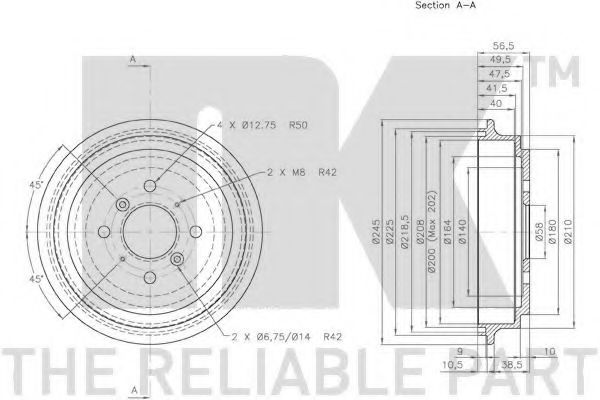 Тормозной барабан LUCAS ELECTRICAL DB4269
