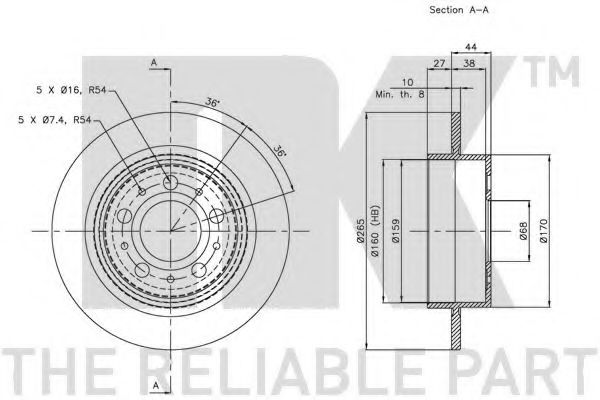 Тормозной диск NK 314844