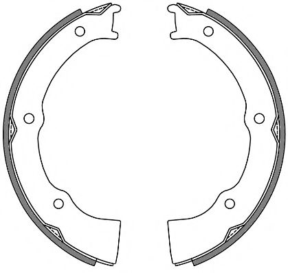 Комплект тормозных колодок, стояночная тормозная система REMSA 4654.00