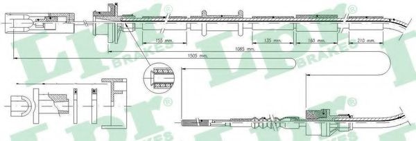 Трос, управление сцеплением LPR C0048C