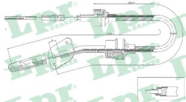 Трос, управление сцеплением LPR C0063C