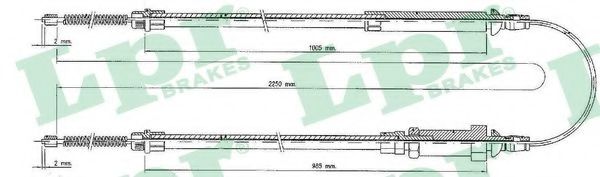 Трос, стояночная тормозная система LPR C0207B