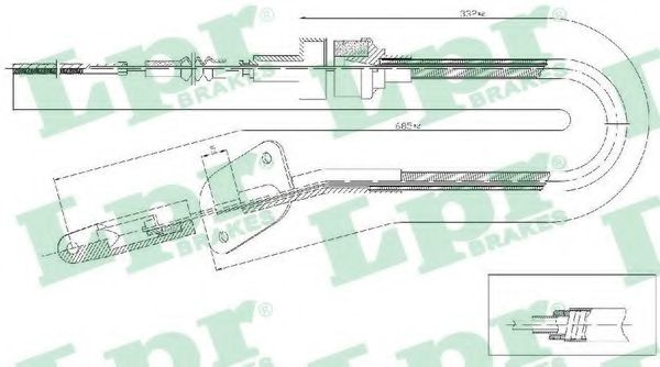 Трос, управление сцеплением LPR C0463C