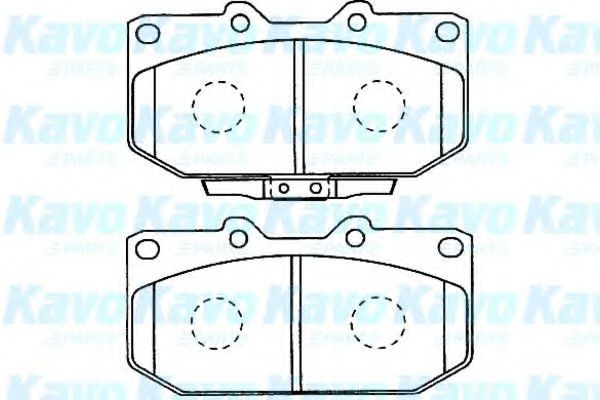 Комплект тормозных колодок, дисковый тормоз KAVO PARTS BP-8016