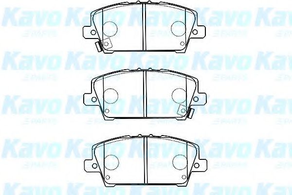 Комплект тормозных колодок, дисковый тормоз KAVO PARTS BP-2050
