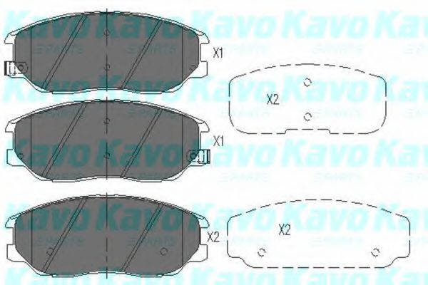 Комплект тормозных колодок, дисковый тормоз KAVO PARTS KBP-7505