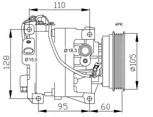 Компрессор, кондиционер NRF 32551G